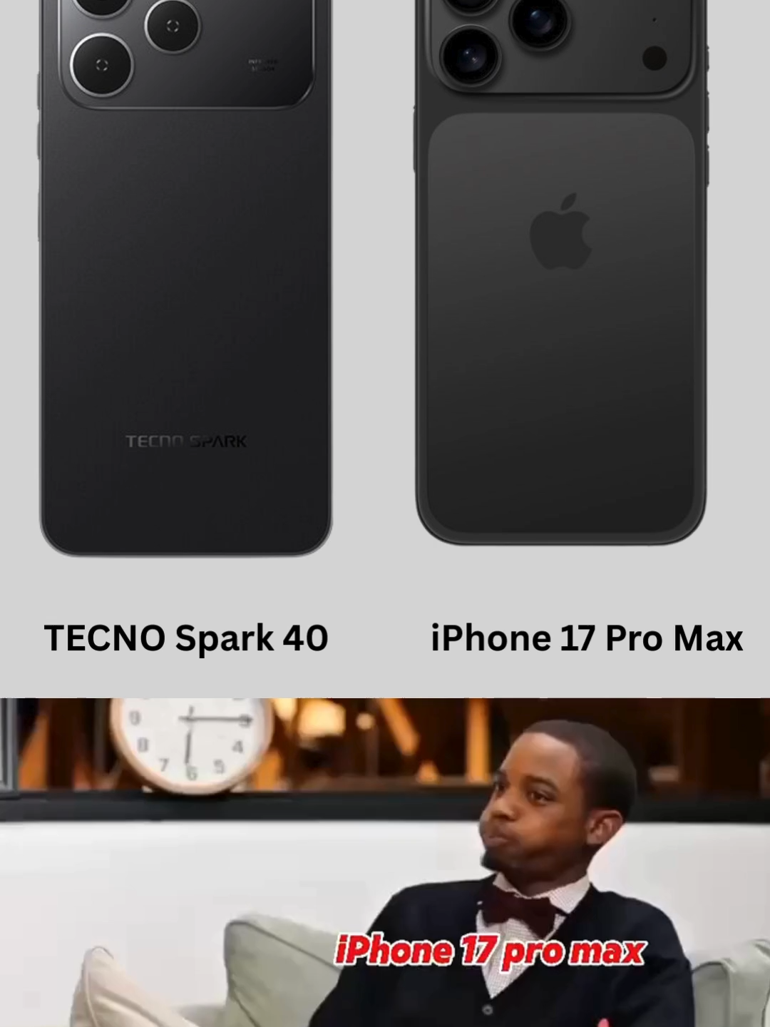 Tecno Spark 40 vs iPhone 17 – একটাই মিল, দুটোতেই কল আসে! 📞😂 #SmartphoneBattle #memestiktok #TechTrendBD #BanglaTech #funnyvideo #tiktokindia #tiktokviral #tiktok #funny #S26Ultra #SamsungS26Ultra #SamsungSurprise #GalaxyVsiPhone #AndroidBeast #SamsungWins #iPhoneVsSamsung #TechBattle #SmartphoneWar #ByeByeiPhone #memes