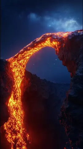 Crossing fire to reach the unknown. 🔥🌌 What would you dare to cross for? #fyp #bridge #fantasyart #epic #ethereal 