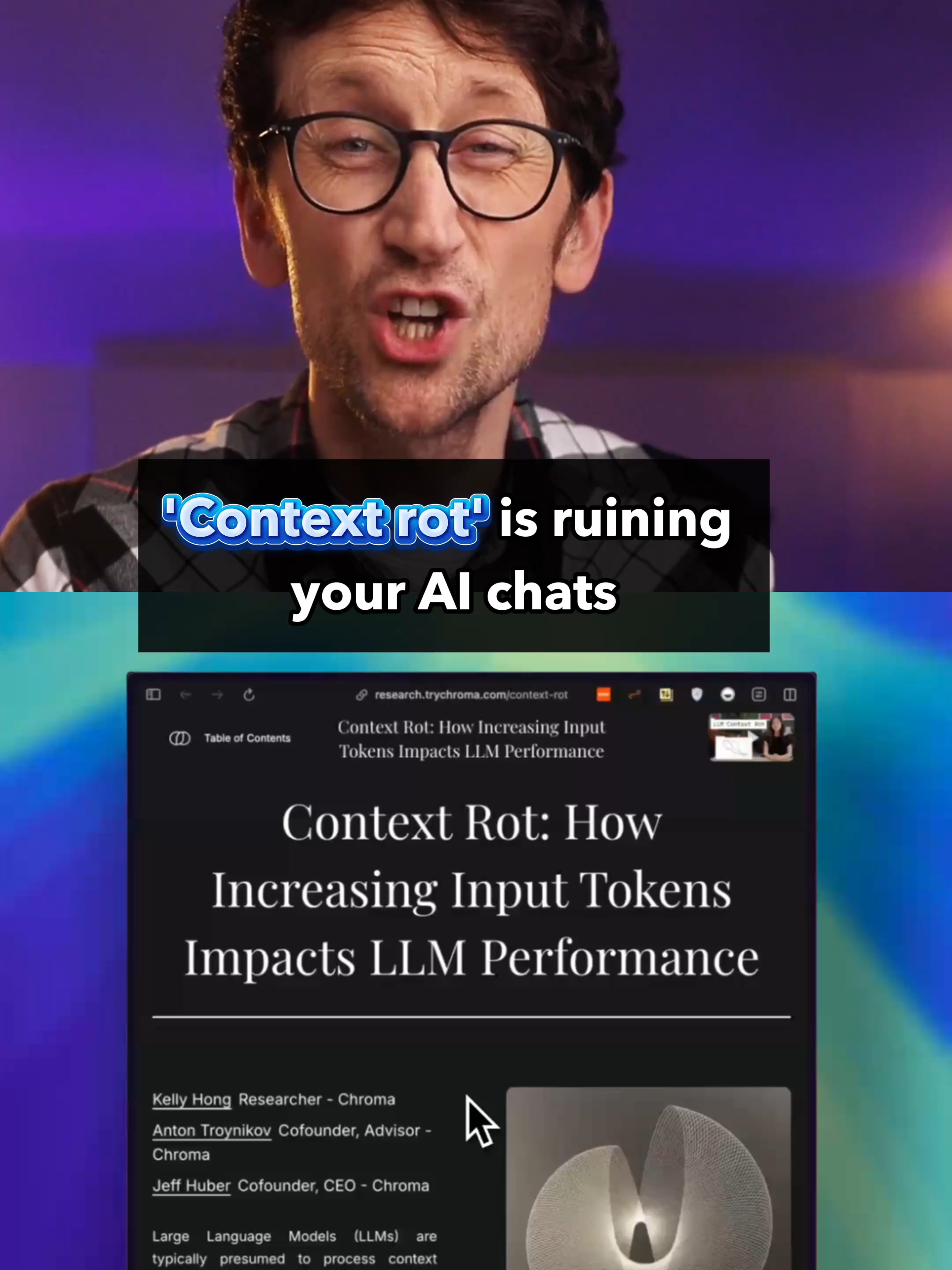 'Context rot' is ruining your chats with AIs like ChatGPT, Claude, and Gemini. This was discovered and explained in a recent study by Chroma. Google it to read more. In short, while context windows are getting longer all the time, the AI's ability to pay attention to millions of words isn't. Here's an explanation of some of the key issues and six simple ways to overcome context rot in your ChatGPT chat. #ai #LLM #aitools #geminiai #chatgpt #artificialintelligence #Tech #technology #techtok #GenAI #claudeai #LearnOnTikTok #chatgpttips