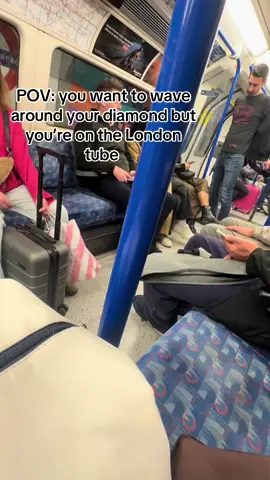 POV: You don’t want to show your big and shiny diamond on the London tube! #iwouldlikearing #diamond #engagementring #engaged #london 
