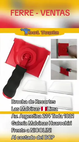 la brocha cuadrada para recortes, la herramienta ideal para pintores o amantes del bricolage, te ara el trabajo más sencillo llega con repuesto reutilisable  #pintoresperu #promart #sodimac #ferreteriasperu #viral 