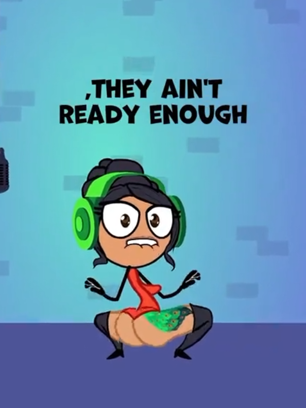 Her Inner Kendrick was unleashed 😂😂 . . #animationmeme #disstrack #cardib #bia #2danimation 