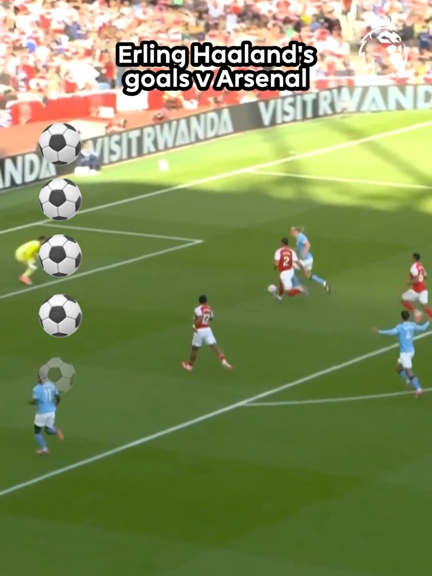 Yet another goal against Arsenal for Erling Haaland on Sunday 🤖 #Haaland