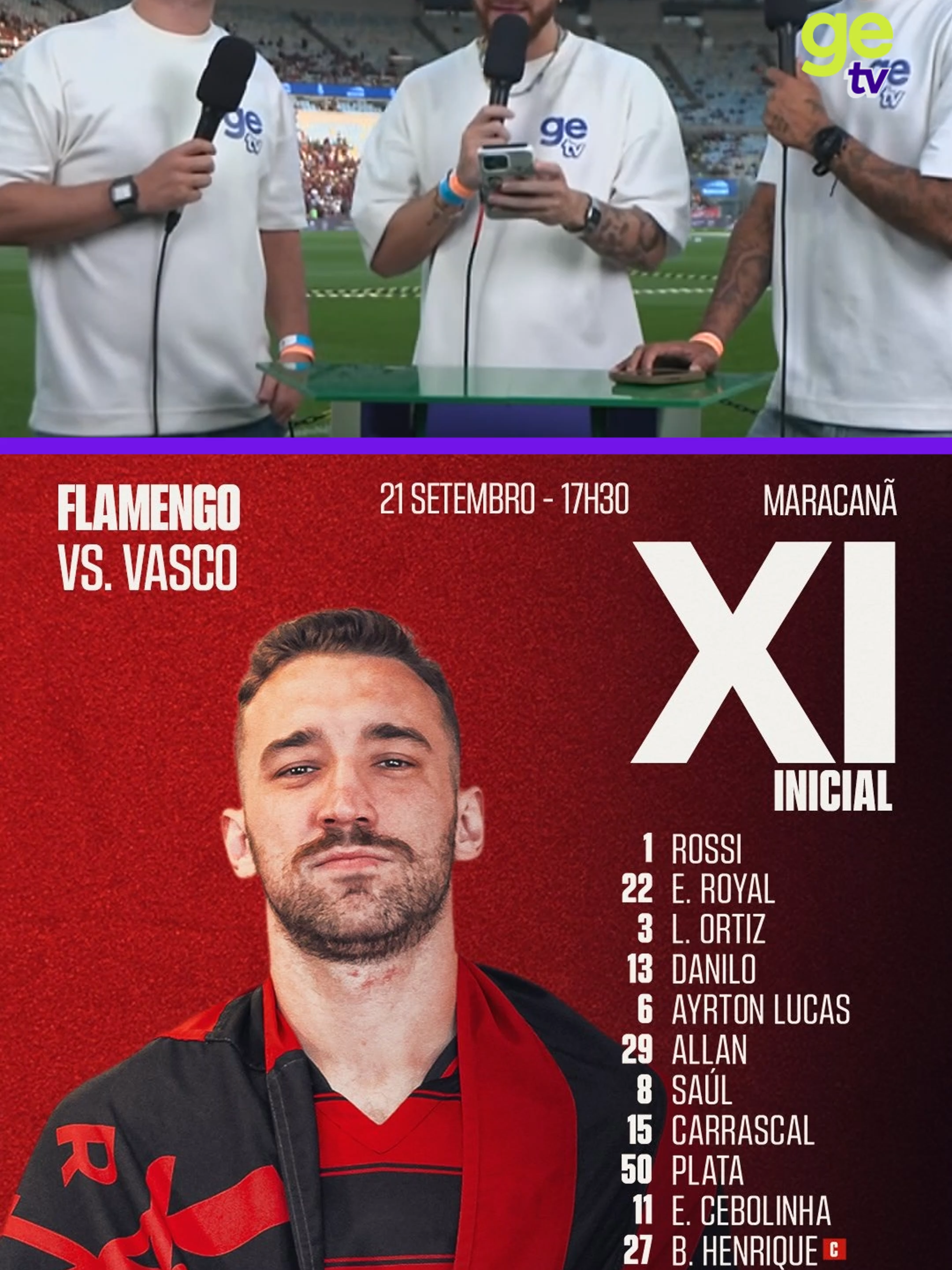 Com time mesclado, o Flamengo vai à campo! O que achou da decisão de Filipe Luís? ▶️ Assista a Flamengo x Vasco, pelo Brasileirão, AO VIVO, DE GRAÇA E COM IMAGENS NA GE TV! 🤔 ONDE ASSISTIR? Você pode acessar a ge tv no nosso canal do Youtube (@getv), no @globoplay (substituindo o ge Fast), no TikTok (@getv), na Samsung TV Plus (2310), na Claro (536), na Vivo (534), na Oi TV (159) e no @ge.globo. #BrasileirãoNaGETV #Flamengo #Vasco #Brasileirão #getv #futebol