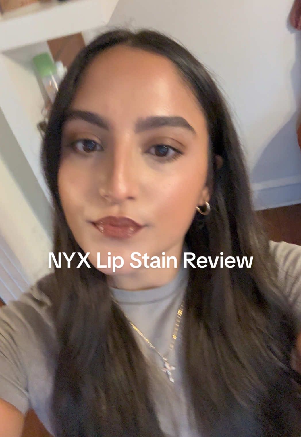 first time trying this NYX Lip Lingerie Lip Stain ✨ I will say it did last all night ☺️ this was the shade “up all night” #complimentary #nyxcosmetics #nyxprofessionalmakeup #liplingerielinerstain @influenster @NYX Professional Makeup 