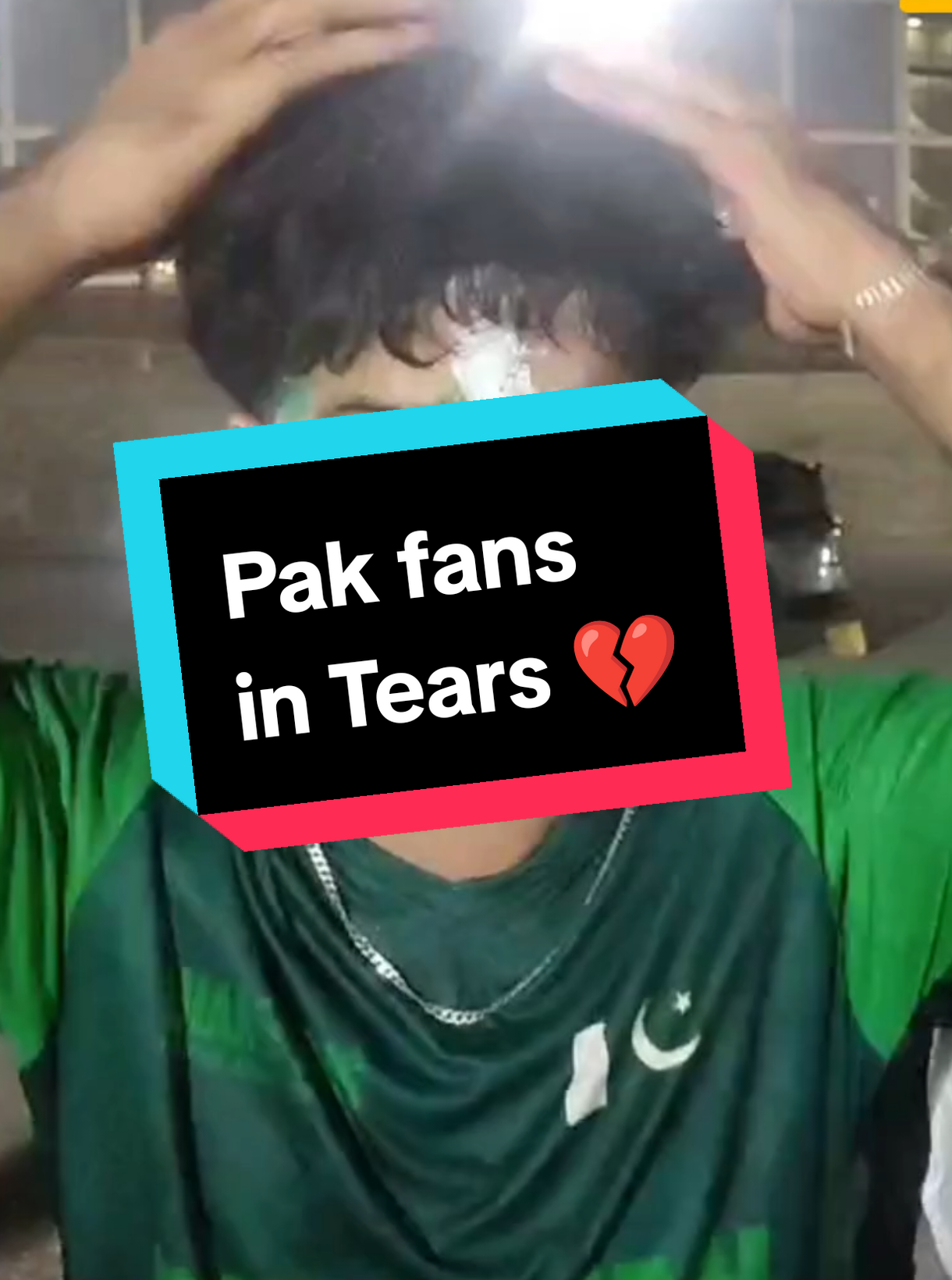 Tears of a Pakistan fan 💔😭 ‘We support them every time… but they don’t feel our pain.’ 💚🇵🇰 #PakvsInd | #AsiaCup2025 | #PakistanCricket | #Fans | #CricketTok | 