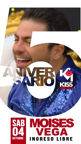 SAB. 04 Oct. en el 5 Aniversario de KISS DISCOTECA , cumbia en vivo con MOISES VEGA. (ex vocalista de Hermanos Yaipen) INGRESO LIBRE.  Flamencos 257 Santa Anita. 