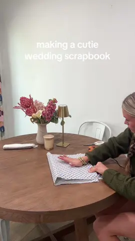 I’ve been seeing so many people do this I had to try!! #scrapbook #scrapbookingideas #scrapbookjournal #weddingscrapbook 