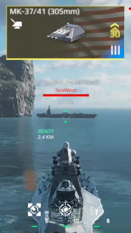 Damage test of the MK-37/41 (305mm) in Modern Warships  #edit #fyp #news #modernwarships #modern #mw #edited #viral 