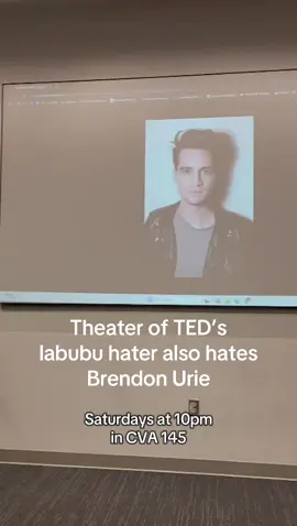 Theater of TED’s opinions on Brendon Urie Saturdays at 10pm in CVA 145 #illinoisstateuniversity #isu #openmic #openmicnight #brendonurie 