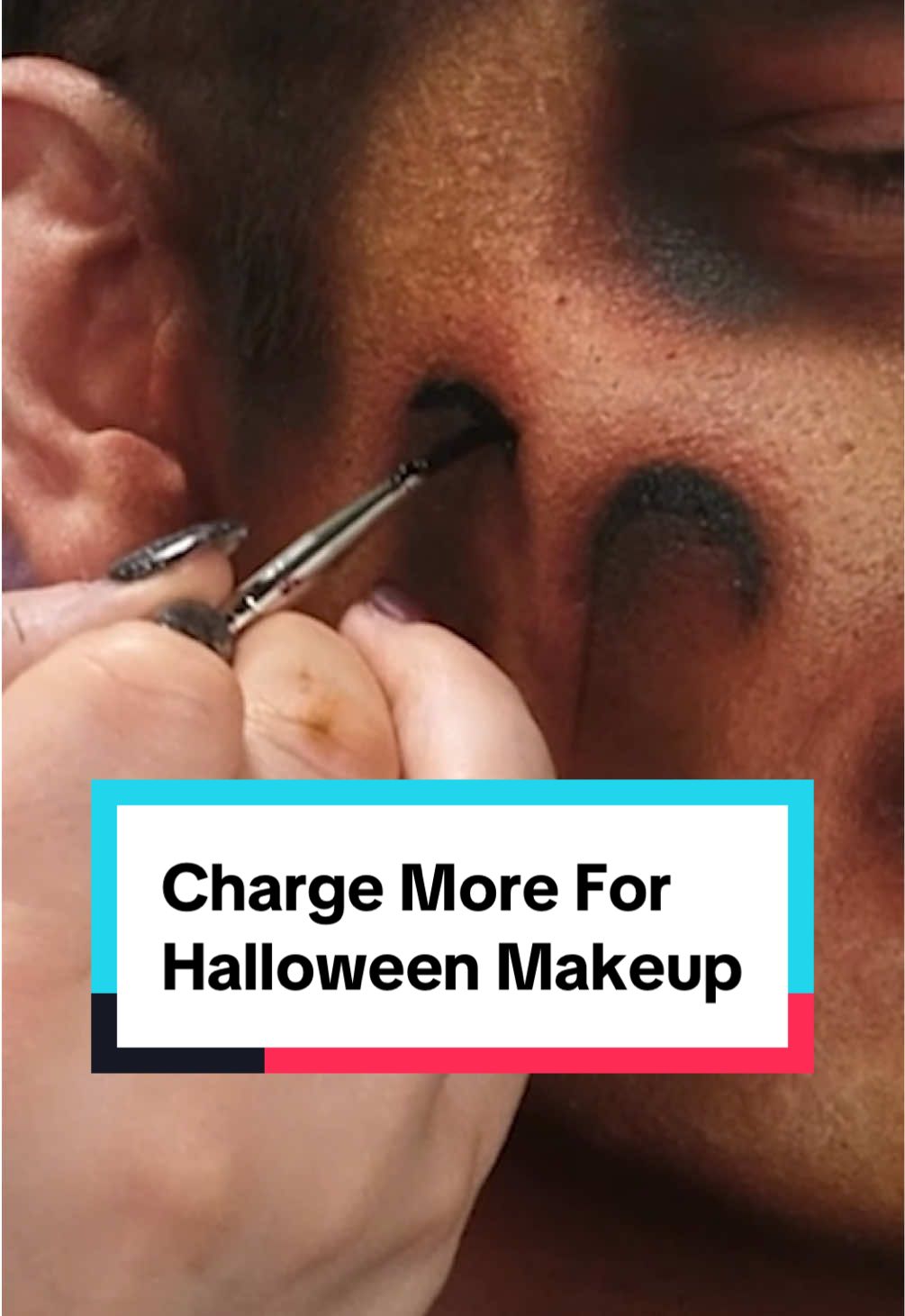 WHAT TO CHARGE FOR HALLOWEEN MAKEUP ⤵️ Halloween is my busiest and most profitable time of the year and I want to help you make it yours, too! 🤑 Comment SPOOKY25 to learn more about my Halloween + Haunt Airbrush makeup course, Spook and Sparkle 👻✨ When I started taking private clients for Halloween makeup, I was charging $150/face in NYC in 2012.  Following year, I got my first Halloween body paint gig [whole torso, arms, face] and.I charged them $500. Now my starting rate for Halloween is $350 – JUST for the face. No neck, chest, arms, etc. Even if someone wants a beauty makeup during Halloween, it’s $350, because space is limited and those dates are hot commodities. 😈 I tell my students the lowest they should START at for Halloween is $100. And that’s ONLY if they’re having anxiety quoting $150 or $250+. A healthy range for Halloween makeup, face only, is $150 - $350. Then the more body you gotta paint for a costume, the rate keeps going up. 🤑 In my Halloween makeup course, Spook and Sparkle, we go more in depth on setting your rates [amongst other crucial things] – and can continue the convo in our Private FB Group, where you’ll have my eyes and ears on your biz! 💀 I’m a hands on type of teacher, so when you enroll in Spook and Sparkle, I expect you to send me your finished looks for feedback, ask for advice on the content you post to market your Halloween services, and whatever you need to feel like a badass ghoul with a bewitching biz. 🧙 Have questions? Fire away. Want more info? Comment the word SPOOKY25 and I’ll DM you the deets. ⤵️