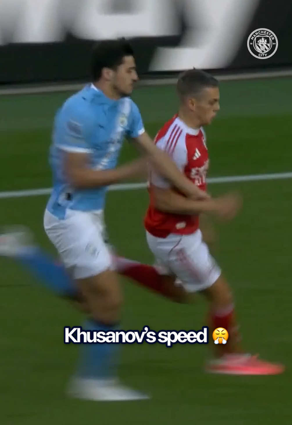 That pace! 🤯🇺🇿 #Khusanov #ManCity #PremierLeague #Football 