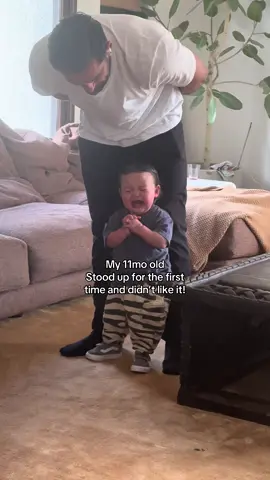 Scared himself! 😭 #11monthsold #babymilestones #MomsofTikTok #fyp 