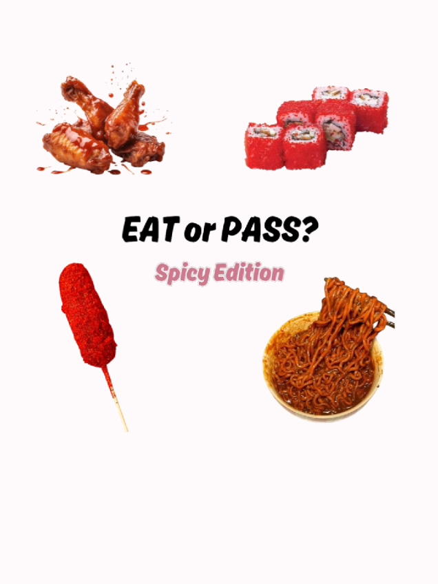 eat or pass ?? #eat #eatorpass #game #spicy #foodlovers 