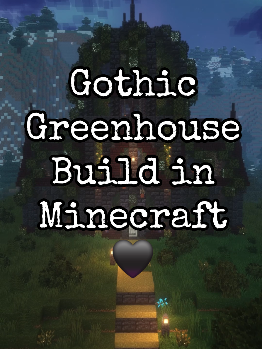 A gothy greenhouse build in #Minecraft. 🖤 ☆☆☆☆☆☆☆☆☆☆☆☆☆☆☆ #minecraftbuilds #fyp #minecraftideas #gothic 