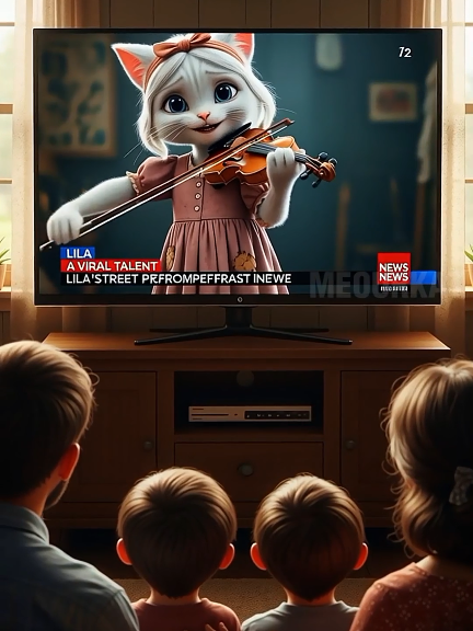 A kitten went viral for playing violin and winning competition. She earned money for her father's treatment ❤️ #cutecat #funnycat #kittensoftiktok #fatorangecat #aicat #cat #catstory 