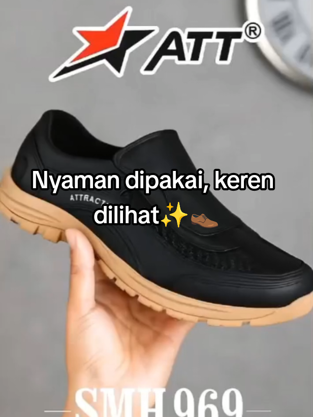 Sepatu slip on ATT SMH 969 ✅ ✔ Desain sporty & trendy ✔ Nyaman dipakai seharian ✔ Cocok untuk kerja, jalan santai, atau olahraga ringan Bikin penampilan makin percaya diri tanpa ribet! 🔥 #SepatuPria #SepatuATT #SepatuSlipOn #SepatuKeren   #fyp 