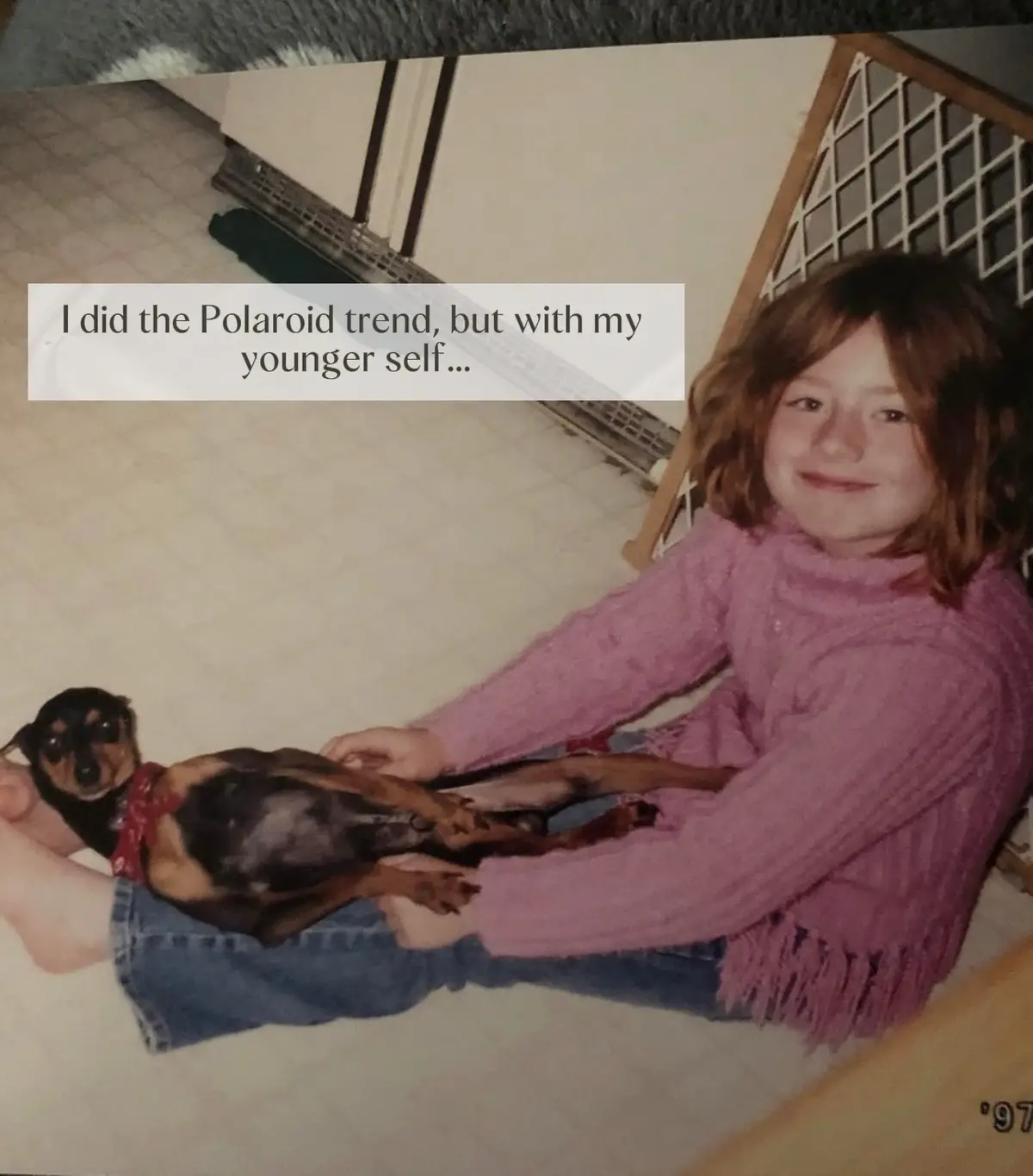 The first one brought me to tears. I miss my Toby so much. 😢 #fyp #trending #poloroidtrend #2000s #nostolgia 