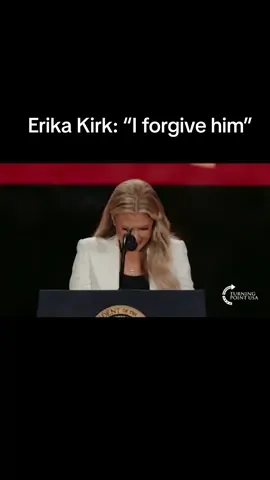 Charlie Kirk’s widow, Erika, says she forgives the man who shot her husband. She spoke at the memorial service in Glendale, Arizona on Sunday. #erikakirk #charliekirk #turningpointusa #memorialservice 