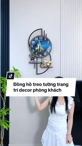 Đồng hồ hươu tài lộc treo tường decor trang trí phòng khách#muataitiktokshop #thuhaifreeship #xuhuongtiktok #wwwmindecor #donghotreotuong 