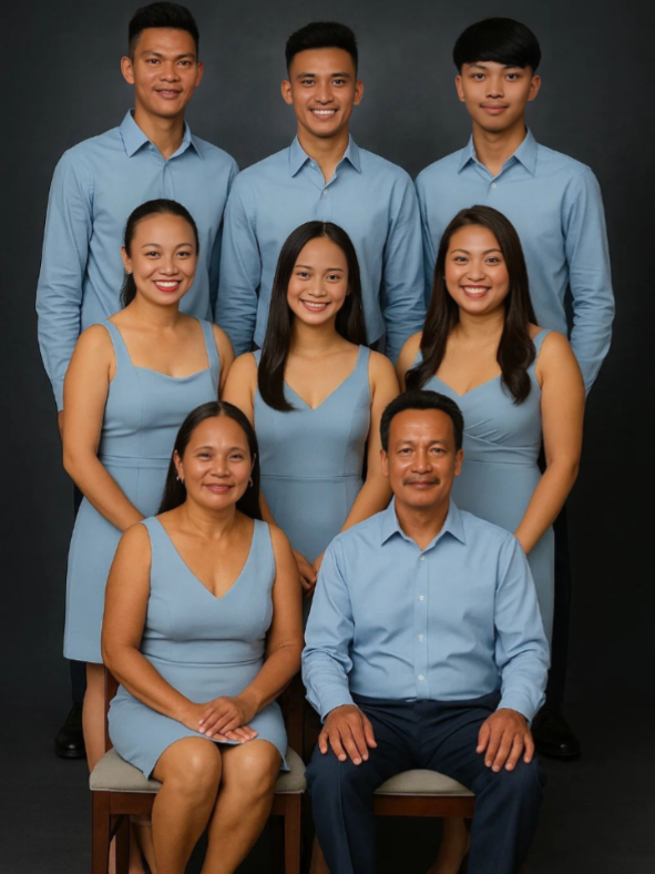 FAMILY OF 8 SKYBLUE 🫶  #editing #fyp #trending #chatgpt #familyportrait 