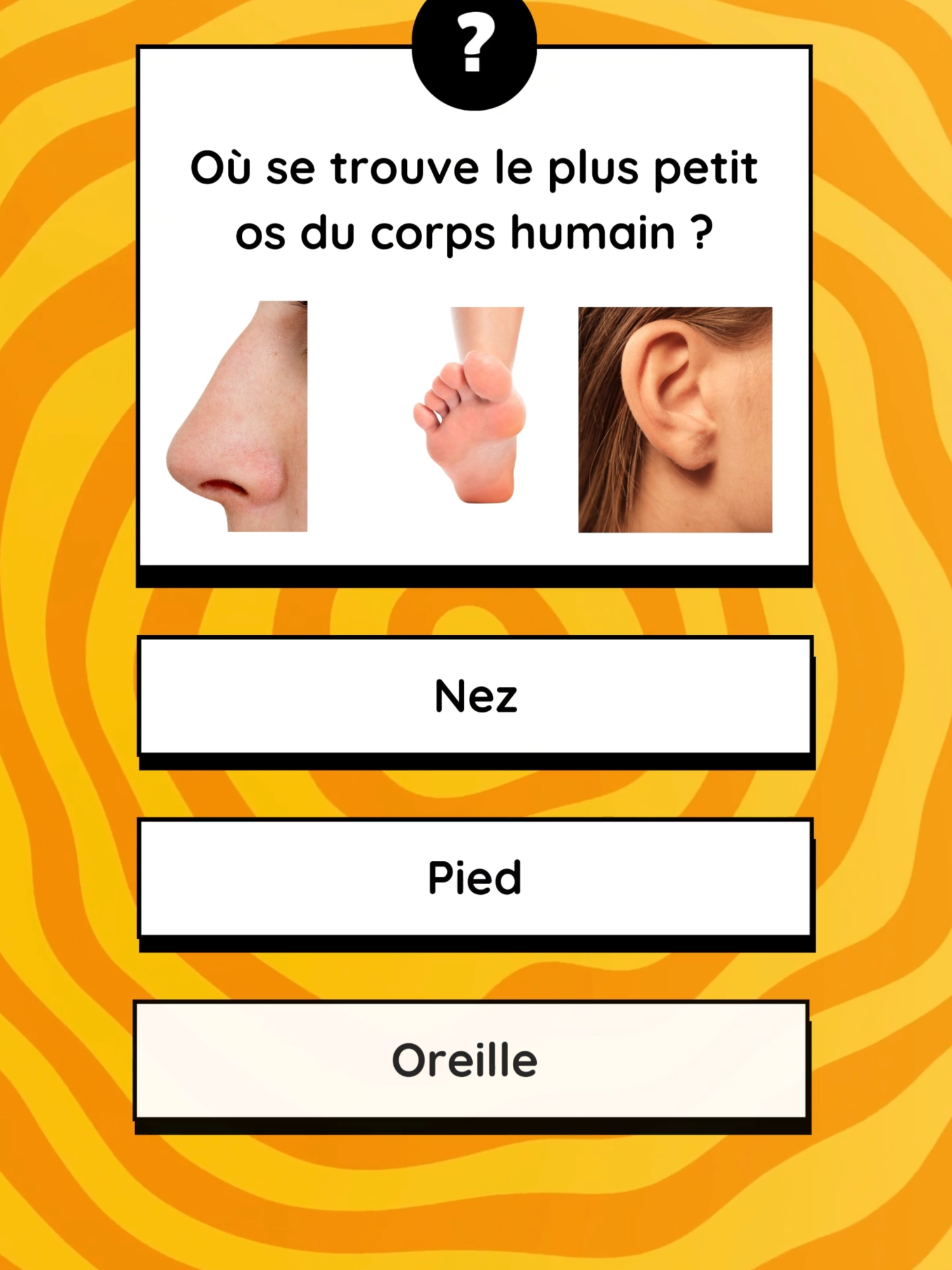 Quiz sur le corps humain #quiz #culture #corps #connaissance #questions #quizchallenge