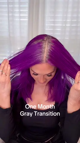 One month gray hair grow out. #grayhairdontcare #greyhairtransition #over50women #fyp #beauty101bylisa 