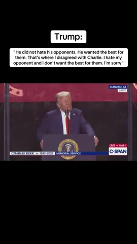 Donald Trump speaks from Arizona at Charlie Kirk’s funeral #charliekirk #trump