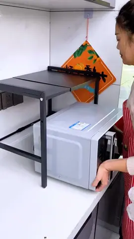 #Microwave oven rack Retractable and height-adjustable#Retractable microwave rack#Kitchen Storage Rack