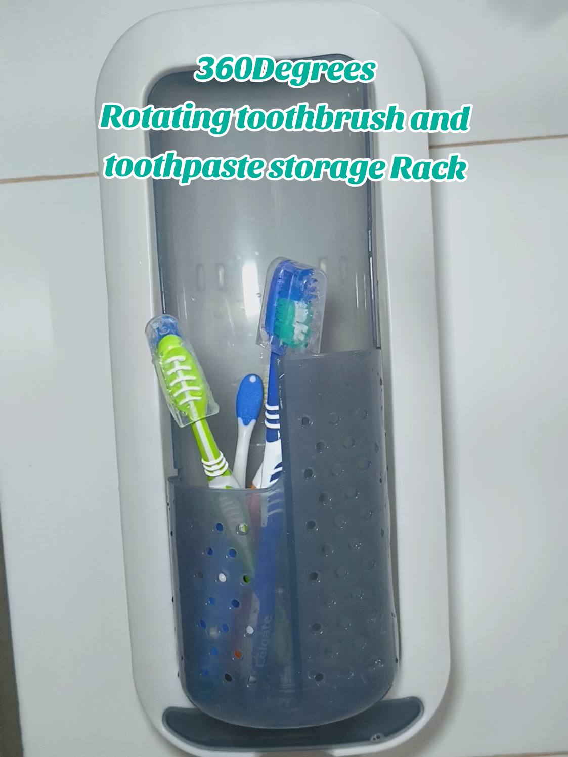 I-level up ang bathroom setup mo gamit ang 360° Rotating Toothbrush & Toothpaste Storage Rack! Organized, space-saving, at hygienic lahat ng kailangan mo nasa isang rack na! Subukan na para sa mas malinis at hassle-free na daily routine. 💧 #ToothbrushOrganizer #BathroomEssentials #360Storage #HomeOrganizer”