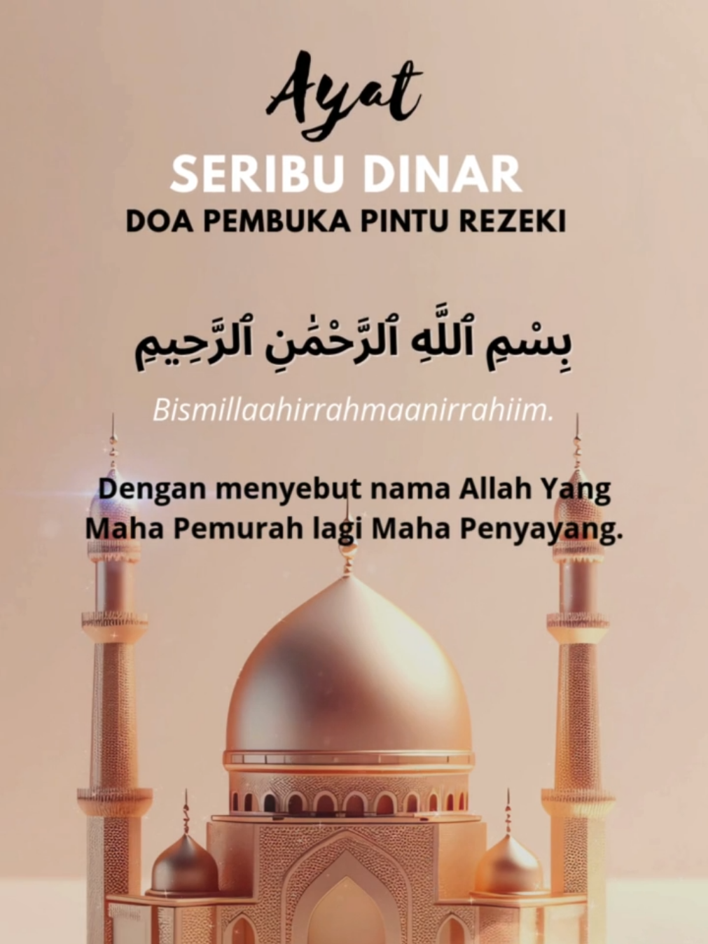 Waktu-waktu yang sering dipilih untuk membaca Ayat Seribu Dinar: - Setelah salat fardhu (terutama Subuh dan Maghrib) - Saat salat Dhuha, karena berkaitan dengan rezeki - Sebelum memulai aktivitas harian, seperti bekerja atau berdagang - Ketika menghadapi kesulitan atau kebingungan - Sebelum tidur, sebagai penenang hati dan bentuk tawakal #ayatseribudinar #rezeki #fyp #tiktokviral #islam 