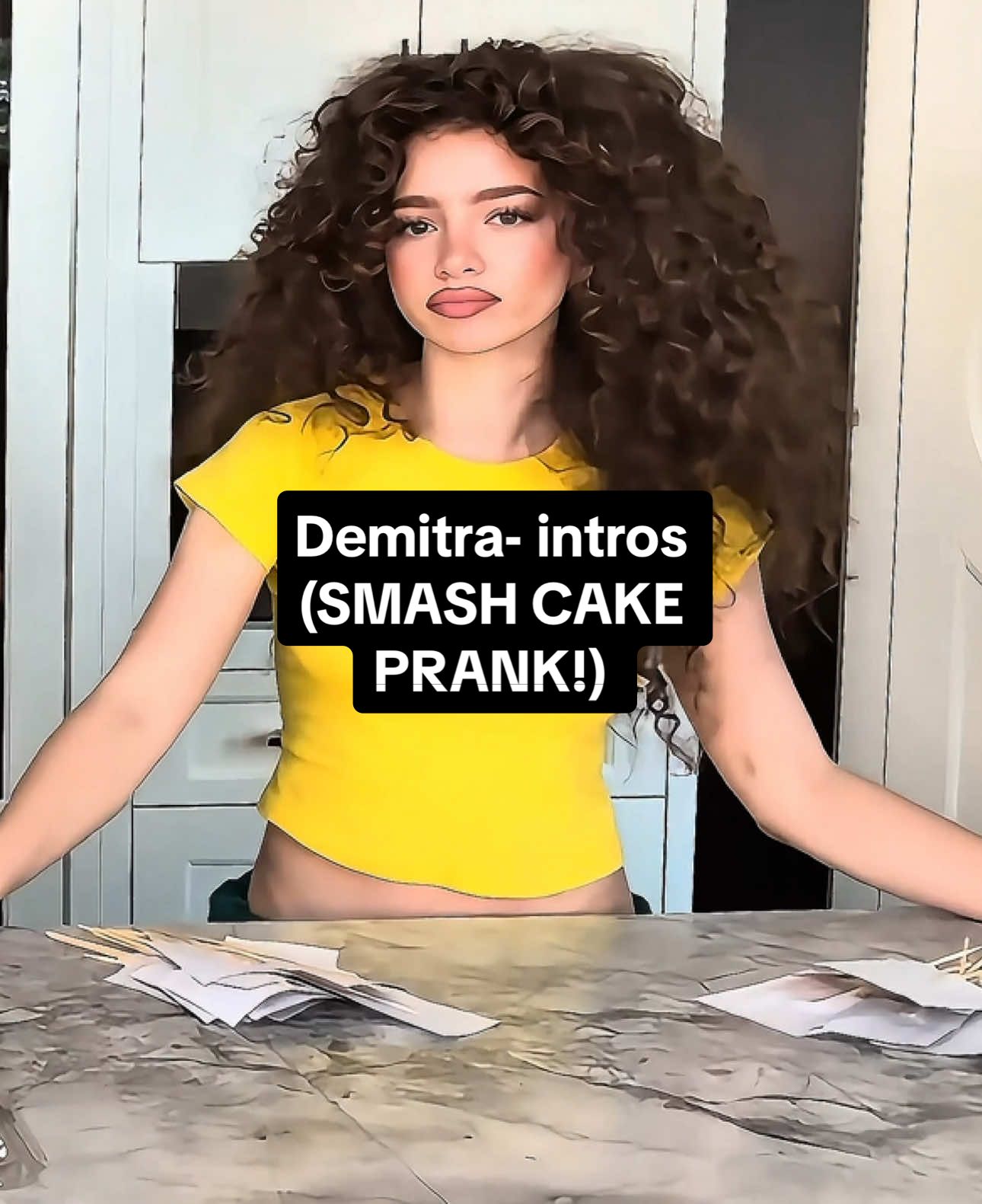 intros of Demitra from the (SMASH CAKE PRANK!) video on the Kalogeras Sisters channel - please remember to give creds! - #demitrakalogeras #kalogerassisters #intro #scp #mult1scenes 