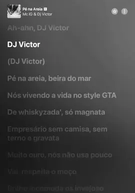(MC Ig, Dj Victor) Pé na Areia • #funk #mcig #fyp #lyricsvideo #p&b