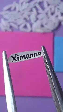 @ximennathegreat  Ximenna ❤️ name on a grain of rice #ximenna #nameart✍🏻❤️🥰 #writingonrice #nameonrice 