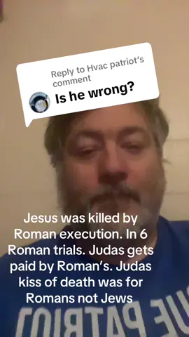 Replying to @Hvac patriot Jews never killed Jesus.  Your own book says so. 6 Roman trials 0 Jewish trials. Roman torture and Roman execution.  Crucifying or hanging is illegal in Judaism. Duh 