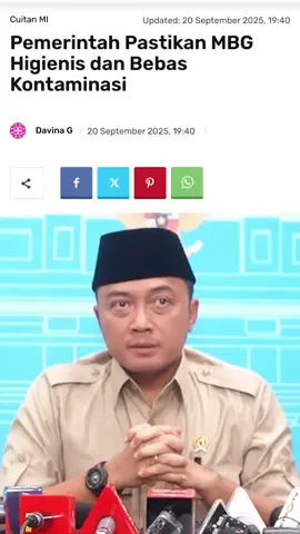 📢 Pemerintah menegaskan, program MBG selalu dievaluasi secara berkala demi keamanan dan kebaikan masyarakat. Setiap langkah dijalankan dengan penuh tanggung jawab ✅ #ProgramMBG #EvaluasiBerkala #PemerintahPeduli #IndonesiaMaju