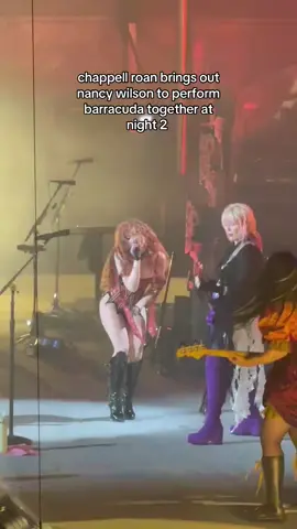 This is historical 🥲 Chappell roan and Nancy Wilson at night 2 of New York Forest Hills #chappellroan #nancywilson #heart #fyp #barracuda 