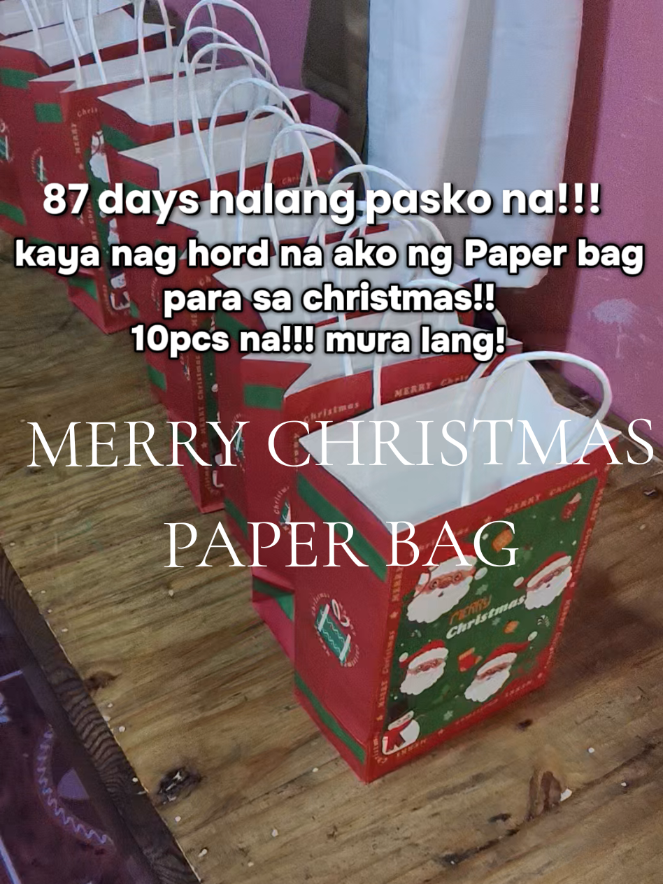 CHRISTMAS PAPER BAG 10PCS NA!! #christmaspaperbag #paperbag #paperbagforchristmas #christmasgift 