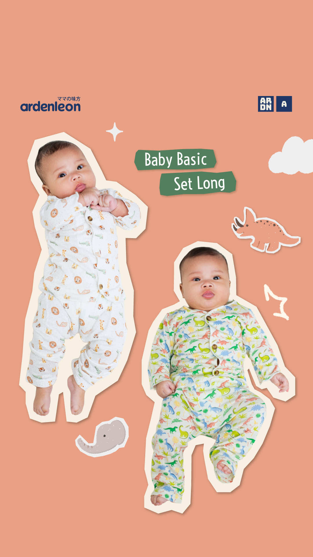 ✨ Simple, comfy, and timeless. Baby Basic Set Long jadi pilihan tepat untuk gaya harian si kecil👶🏼