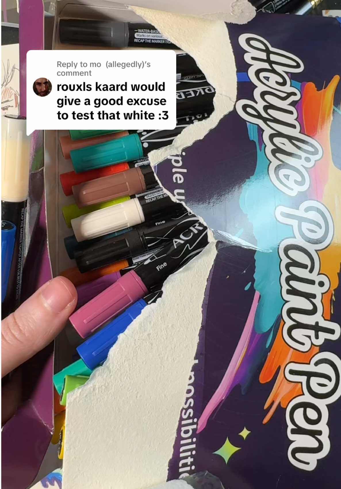 Replying to @mo (allegedly) here you go 🤩🥳 #roulxkaard #rouxlskaarddeltarune #deltarune #acrylicmarker #paintpen 