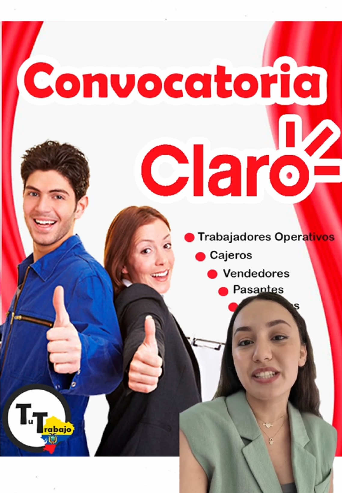 Convocatoria para trabajar en CLARO. . . . . #empleo #trabajo #claro #ingresos #utilidades 