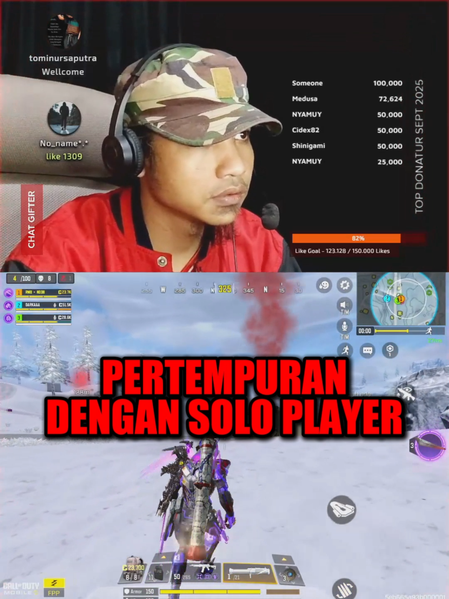 Ketika lawan solo player Di match ini, tim kami menemukan seorang solo player. Alih-alih mengeroyok, kami memutuskan untuk memberinya kesempatan duel bye one melee. Pertarungan sengit, penuh hormat, dan pastinya bikin deg-degan! Di sini saya tidak ada niat menyepelekan, hanya saja biar seru dan fairplay. ingame : @wnsclvc @diitz.ya_  CODM | GARENA CALL OF DUTY MOBILE #artman3661 #livehighlights #codmobile #moment #codmgarena #codmidcreator #NGAKAK #livestream #codmid #codm #battleroyalecodmobile #garenacodm #battleroyalecallofdutymobile #codmphilliphines🇨🇿 #codmph #TIKTOKLIVE