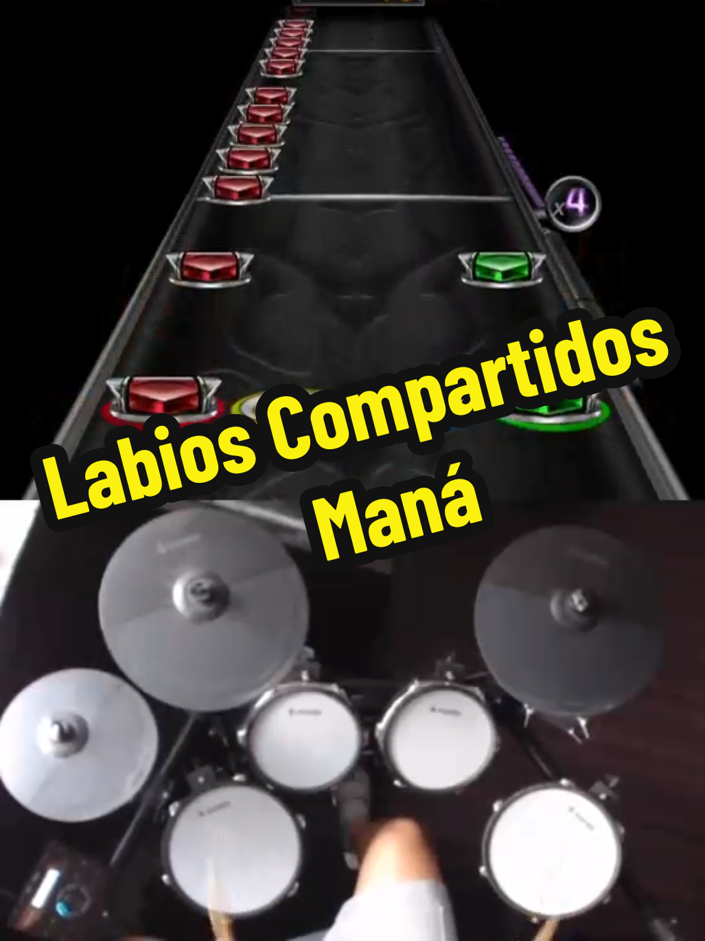 Labios Compartidos-Maná . . . . . #mana #labioscompartidos #drums #clonehero #rocklatino 