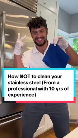 How to NOT clean stainless steel from a professional cleaner with 10 years of experience Tools and products linked in my bio😉 #deepcleaning #cleaningservice #cleaninghacks #stainlesssteel