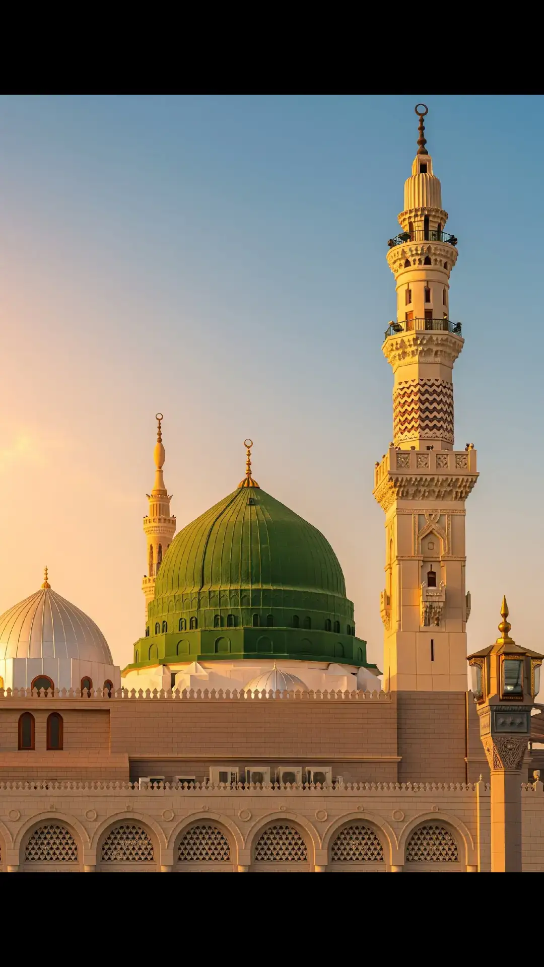 Madina Munawar madinah munawra Madinah, the City of the Prophet, shines bright A beacon of faith, where Islam's history takes flight The Masjid an-Nabawi, a mosque of grandeur and might Where the Prophet Muhammad's tomb is a sacred sight The city's streets are lined with date palms, green and tall A tranquil oasis, where faith and peace enthrall Madinah's rich history and heritage are palpable and real Madinah's rich history and heritage are palpable and real A place where Muslims from all over the world come to feel The city's warm hospitality and welcoming smile Make it a place of pilgrimage, worth traveling a long while #plztiktokteamdontunderviewmyvideos #foryoupage