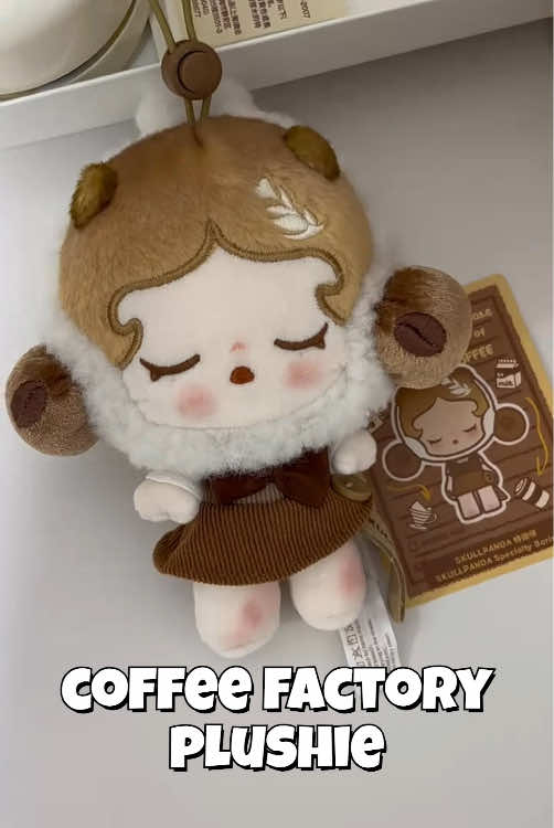 Coffee factory confirmed design if you like the kawaii plushie collectible you can check the yellow bag super cute plush pendant #skullpanda #plushie #plush #pendant #blindbox 