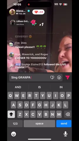 Got her to sing another one of my favorites!!! We love you @Alexandra Kay come to FLORIDA!! #grandpa #alexandrakay