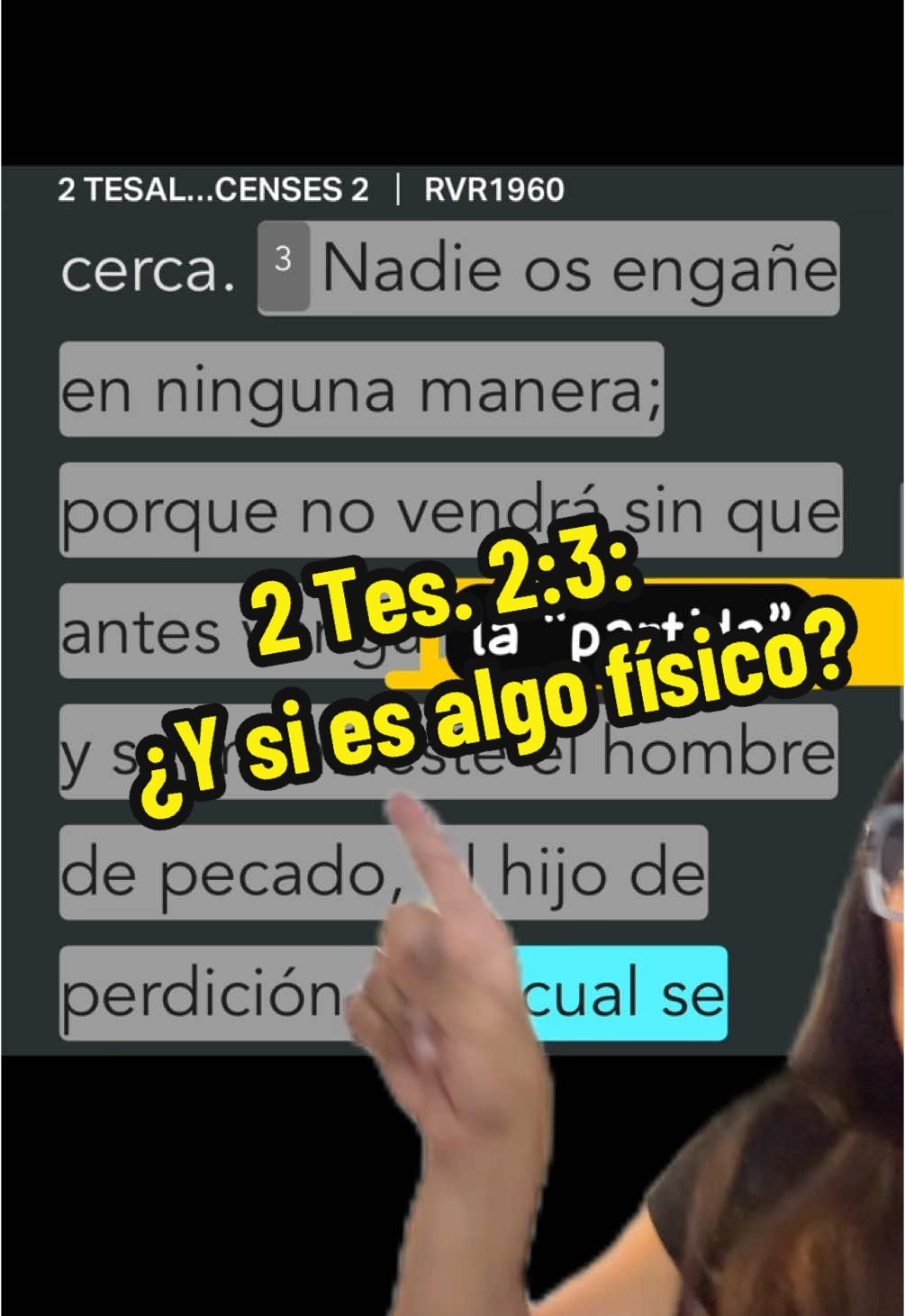 2 Tes. 2:3:”Apostasía” ¿Y si es algo físico?