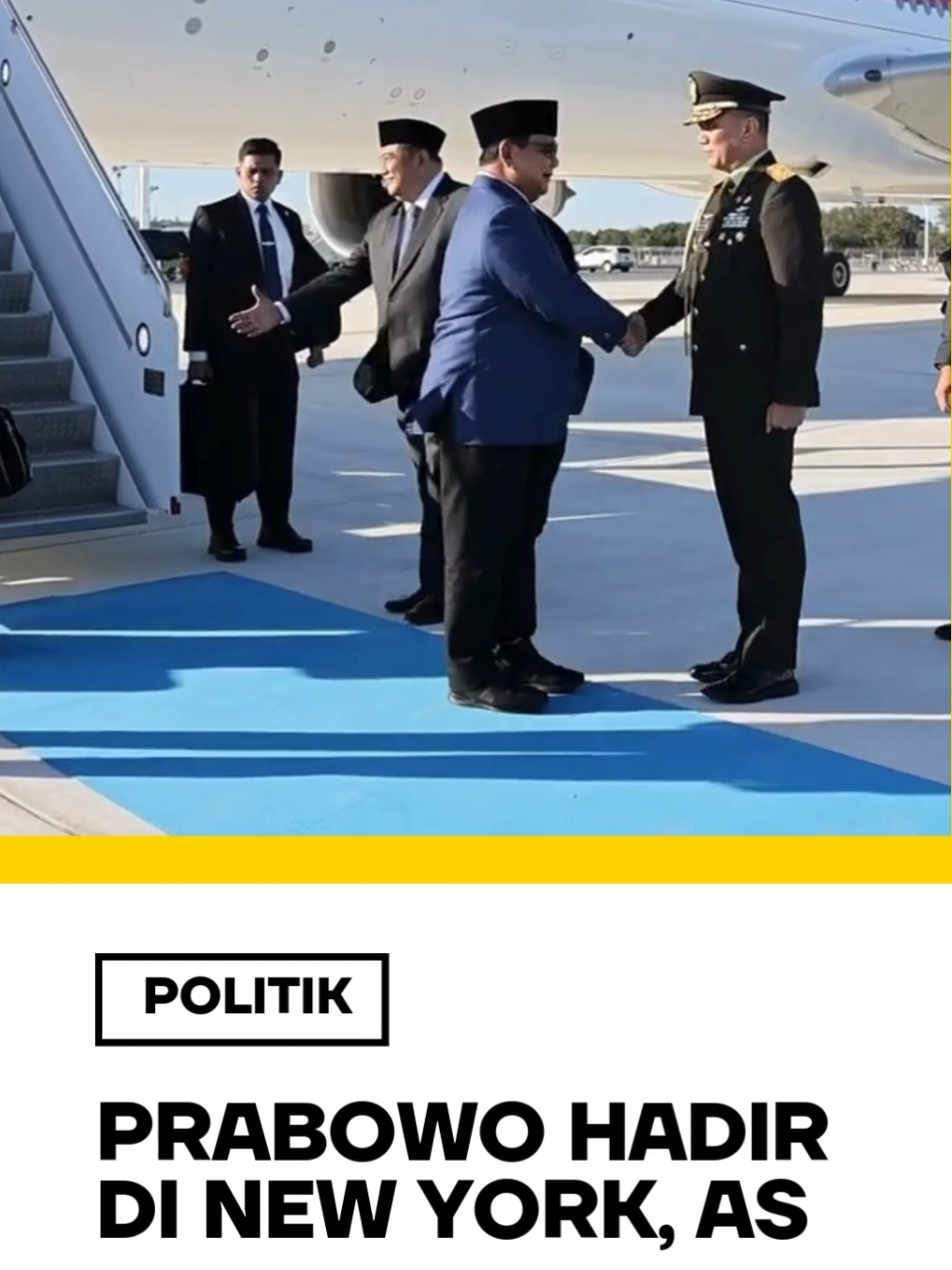 Jelang berpidato di PBB, Prabowo hadir di New York, AS. Bagaimana tanggapan kalian?  #prabowo #pbb #usa #pidato #fyp 