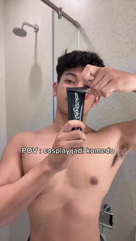 Cosplay jadi komedo buat ngilangin komedo 🫸🏻 #volcanofacewash #deepporecleanfacialwash #volcanofwg2g #facewash #hitam 